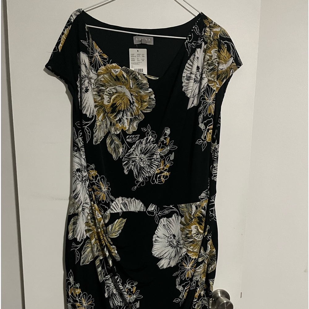 Laura black floral dress